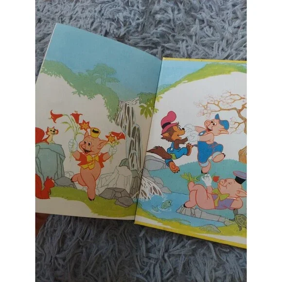 Vintage The Big Bad Wolf and Li'l Wolf Book Disney's Wonderful World of Reading - Picture 9 of 10